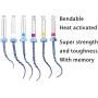 6Pcs S1-F3 Endodontics Files Heat Acticated NiTi Engine Use Super Rotary File 21mm/25mm Endo Root Canal File (25mm)