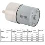DC 12V High Torque Gear Motor, 37mm Diameter Gearbox & 5.5mm D Shaft Permanent Magnet Reduction Motor, Reversible & Speed Adjustable(100rpm 5kg/cm)