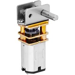 Heyiarbeit 6V 10RPM DC Worm Gear Motor High Torque Turbine Worm Gear Reduction Motor Reversible Speed Reducing Electric Gear Box Motor for DIY Robot Door Lock