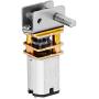Heyiarbeit 6V 10RPM DC Worm Gear Motor High Torque Turbine Worm Gear Reduction Motor Reversible Speed Reducing Electric Gear Box Motor for DIY Robot Door Lock