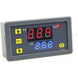 KNACRO 1500W DC 5V Relay Switch, Digital Time Delay Relay Board with Dual-color (Red+Blue) LED Display, On-Off Delay Timer Switch Support Cycle of Time for Car Vehicle (DC 5V, Red+Blue)