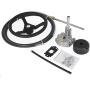 Bestauto Boat Steering Cable 12 Outboard Steering Cable 12 Feet Mechanical Rotary Steering Kit with 13 Inch Wheel for Boat Steering System