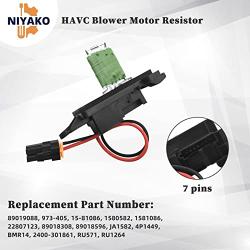 Niyako 89018308 HVAC Blower Motor Resistor Compatible with 2003-2007 Cadillac Escalade ESV EXT Chevy Avalanche Silverado Suburban Avalanche Tahoe GMC Sierra Yukon Replacement # 973-009