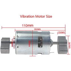 BestTong DC 12V-24V 8000RPM 775 Brushed Vibration Motor DOUBLE-HEAD High Torque Electric Vibrating Motors with 2 Iron Rotating Mass