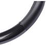 Motor Trend Premium Carbon Fiber Steering Wheel Cover Black Vinyl with Carbon Fiber Accent - 13.5