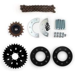 L-faster Bicycle Spoke Chain Wheel Bike Rear Wheel 32T Sprocket for Our Left Drive Motor Kit 16T Freewheel with Adapter for Motor MY1016Z