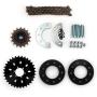 L-faster Bicycle Spoke Chain Wheel Bike Rear Wheel 32T Sprocket for Our Left Drive Motor Kit 16T Freewheel with Adapter for Motor MY1016Z