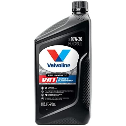 Valvoline VR1 Racing Synthetic SAE 10W-30 High Performance High Zinc Motor Oil 1 QT
