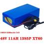 Jieoto 48V Lithium-ion Electric Bike Battery 8.8AH 11AH 13.2AH 15.4AH 17.6AH 19.8AH 22AH Large Capacity Lithium Battery Fit for 1000W 750W 500W 350W 250W 200W E-Bike Motor