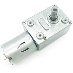 Bringsmart 12V 3rpm DC Worm Gear Motor 25kg.cm High Torque Mini Turbine Worm Reducer Motor Self-locking Micro Gear Motor Reversible (JGY-370 12V 3rpm)