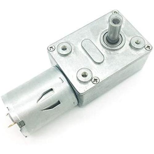 Bringsmart 12V 3rpm DC Worm Gear Motor 25kg.cm High Torque Mini Turbine Worm Reducer Motor Self-locking Micro Gear Motor Reversible (JGY-370 12V 3rpm)