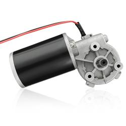 uxcell DC24V 45W 180RPM 3.5N.M Reversible Worm Gear Motor High Torque Speed Reducing Electric Gearbox Motor-JCF63L