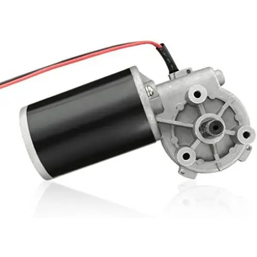 uxcell DC12V 60W 60RPM 8N.M Reversible Worm Gear Motor High Torque Speed Reducing Electric Gearbox Motor-JCF63L