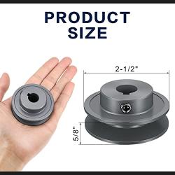 Mechanical Belt Pulley Single/Double Groove Web Sheave Bored-to-Size Belt Sheave Cast Iron Belt Section (AK25-5/8, Single Groove)