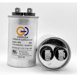 GEDIZA 20 uF 20 MFD ±5% 370/440V Dual Run Round Capacitor for HEVAC, A/C for Condenser Straight Cool or AC Motor and Fan Starting or Heat Pump A/C, Pool Pumps. Model CBB65. Guaranteed to Last 5 Years