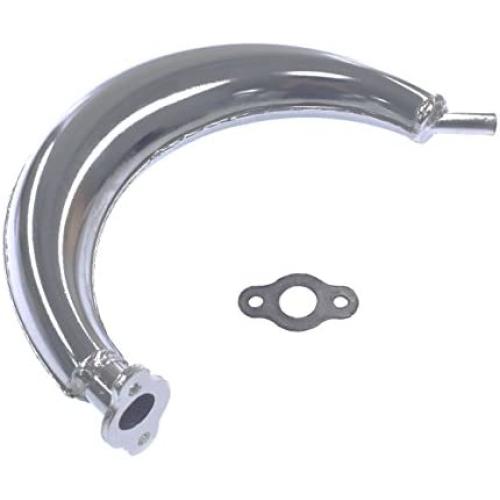 Sthus40mm Half Moon Silencer Muffler Exhaust Black For 49cc 60cc 66cc 80cc 2-Stroke Engine Motor Motorized Bicycle Bike