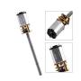 Thread Shaft Motor, DC 12V 400RPM N20 Micro Gear Motor with Long M4x55mm Lead Screw Reducer Thread Output Shaft 16mm Shaft with Gear Box