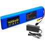 Wnicek 36V Ebike Battery Pack 14Ah 10S 4P Rechargeable Lithium-ion Battery with 2A Charger and BMS Customizable Battery Fit for 500W 350W 300W 250W 200W Ebike Motor