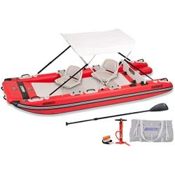 Sea Eagle FastCat12 Inflatable Catamaran Boat - Swivel Seat Canopy Package