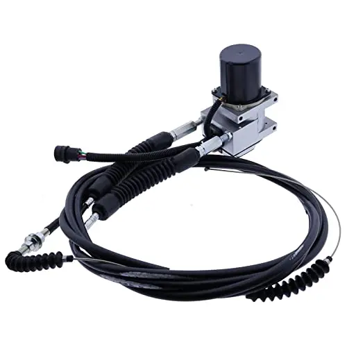 FridayParts Throttle Motor 7Y-3913 7Y-5461 with 2Pcs Throttle Cables Competiable with Caterpillar CAT Excavator 320 325 L 325 LN 325-A 325-A L 325-A LN
