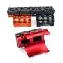 Surpass Hobby Brushless Motor Aluminum Double Cooling Fans 8.4V 16000RPM Rapid Cooling for 55MM 56MM 58MM 1/5 RC Car Brushless Motor (Orange)