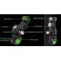 360 Degree Rotation Universal Bike Phone Mount Bicycle & Motorcycle Handlebar Cell Phone Holder with LED Light for 4.7