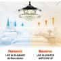 36in Dimmable Retractable Crystal Ceiling Fan Color Temperature 500k-6500k Fandelier Ceiling Fan with Lights Memory 6 Speed Chandeliers with Fans Retractable Blades for Bedroom Room