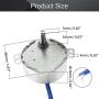 Fielect 2Pcs Synchronous Motor AC 110V 30-36RPM Synchron Motor Turntable Motor CW/CCW Direction 4W TYC-50 Single Flat Shaft