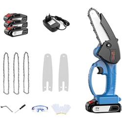 Electric Mini Chainsaw,4-Inch Cordless Electric Portable Chainsaw With Brushless Motor, One-Hand, Pruning Shears Chainsaw For Tree Branch Wood Cutting, Rechargeable Small Electric Saws Quality assuran