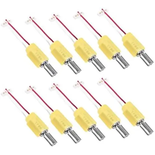 sourcing map Electric Motor 14.2x4mm Mini Hollow Cup Vibration Motors DC 3V-3.7V 77mA 10Pcs