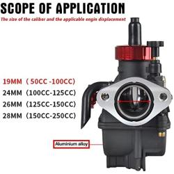 NIBBI Carburetor PE19mm,fit 50cc—125cc Motorcycle Engine with Carb Jets for YAMAHA KAWASAKI SUZUKI Apollo Dirt Bike Mini Bike SSR TTR KYMCO SYM TAOTAO CG125/CG150