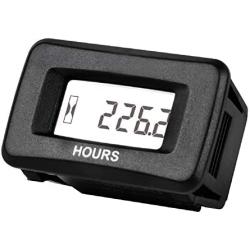 HonorMeet Digital Hours Meter Kits, AC/DC 5V to 277V,Total Hours for Maintenance Service,Used for Garden Tractor Generator Compressor ATV Outboard Motor Golf Cart Forklift Snowblower.