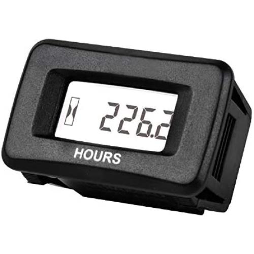 HonorMeet Digital Hours Meter Kits, AC/DC 5V to 277V,Total Hours for Maintenance Service,Used for Garden Tractor Generator Compressor ATV Outboard Motor Golf Cart Forklift Snowblower.