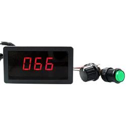 uniquegoods 6V 12V 24V Digital Display LED DC Motor Speed Controller PWM Stepless Speed Control Switch HHO Driver - Black CCM5D