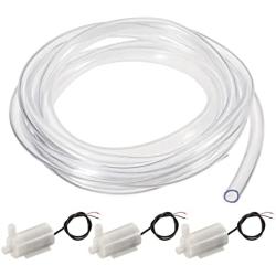 MECCANIXITY Mini Water Pump, DC 5V Micro Submersible Motor with Clear Vinyl Tube for Plant Flower Gardening