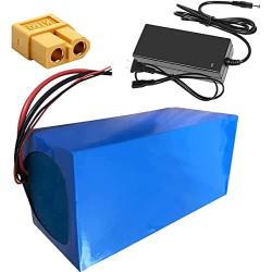 Wnicek 72V E-Motorcycle Lithium Battery 20Ah 30Ah 40Ah Li-ion Battery Pack Built-in 30A-50A BMS Battery with Charger for Electric Scooter Electric Bike Mopeds Electric Tricycle