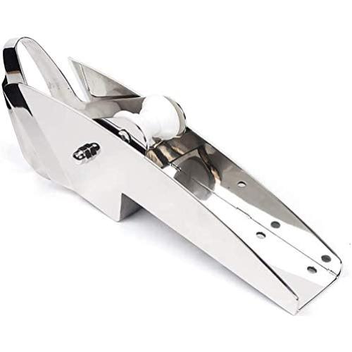 ISURE MARINE AISI 316 Stainless Steel Hinged Self-Launching Bow Anchor Roller with pivoting Dual-Roller 23 for Marine Yacht Docking Accessories