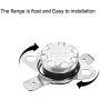 uxcell KSD301 Thermostat 80°C/176°F 10A Normally Open N.O Adjust Snap Disc Temperature Switch for Microwave,Oven,Coffee Maker 5pcs