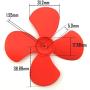 EUDAX Micro DC Motor 2mm Shaft Propeller with 4 Vanes 80mm Fan Shape for Fan Leaves Ship Model RC Boat DIY Airplane Science and Education Toys (32PCS)