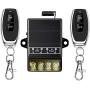YETOR Wireless Remote Switch,110V/120V/240V /40A Relay Wireless RF Switch for Lights,Household Appliances, Garage Door,Pump and Electrical Equipment with 328ft Long Range(Black)