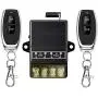 YETOR Wireless Remote Switch,110V/120V/240V /40A Relay Wireless RF Switch for Lights,Household Appliances, Garage Door,Pump and Electrical Equipment with 328ft Long Range(Black)