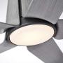 Noble Home Large LED Ceiling Fan with Light, 60 Inch | Dimmable Indoor/Outdoor Fixture with 6 Speed DC Motor | Contemporary 5 Blade Design with Downrod Mount, Graphite
