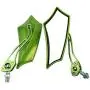 ESUPPORT Green Universal Motorcycle Motorbike Bike 8mm 10mm Rear View Side Mirror Scooter ATV