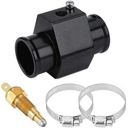 American Volt Automotive Engine Radiator in-Line Hose Fitting Adapter Water Temperature Thermostat Sensor Electric Fan Switch Kit (26mm, 140F On - 125F Off)