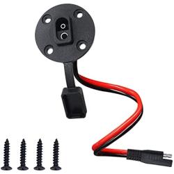 mankk 1ft SAE Power Socket Sidewall Port 12AWG Cable SAE Connector Weatherproof Universal Flush-Mountable Connector with Screws for Solar Generator Battery Charger M-V-012