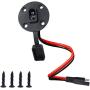 mankk 1ft SAE Power Socket Sidewall Port 12AWG Cable SAE Connector Weatherproof Universal Flush-Mountable Connector with Screws for Solar Generator Battery Charger M-V-012
