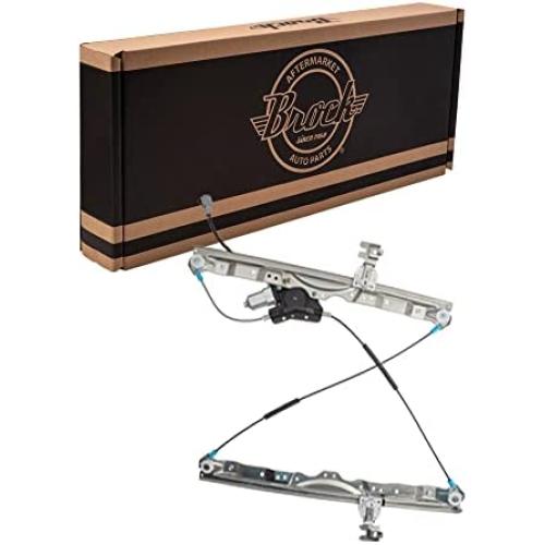 Brock Replacement Passengers Front Power Window Lift Regulator w/Motor Assembly Compatible with 04-15 Armada QX56 Titan Pickup Truck with One-Touch