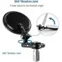 SINGARO Motorcycle Mirror, Motorcycle Universal with 7/8 Handlebar Stem End Mirror, Rotatable and Adjustable Angle, Motorcycle Exterior Accessories – Round SINGARO Motorcycle Mirror, Motorcycle Universal with 7/8 Handlebar Stem End Mirror, Rotatable and Adjustable Angle, Motorcycle Exterior Accessories – Round