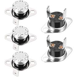 uxcell KSD301 Thermostat 85°C/185°F 10A Normally Closed N.C Adjust Snap Disc Temperature Switch for Microwave Oven Coffee Maker 5pcs