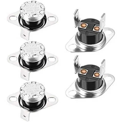 uxcell KSD301 Thermostat 85°C/185°F 10A Normally Closed N.C Adjust Snap Disc Temperature Switch for Microwave Oven Coffee Maker 5pcs